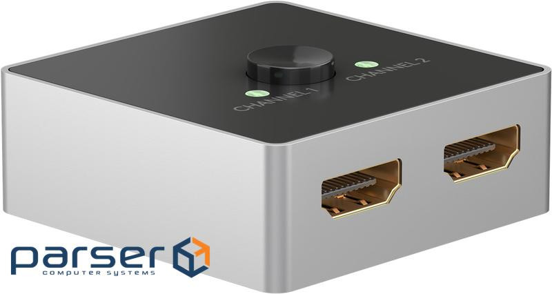 Перехідник моніторний HDMI 2x1 (Switch),Selector 4K@60Hz Bidirectional,чорний (75.05.8486-1) (75.05.8486-1)