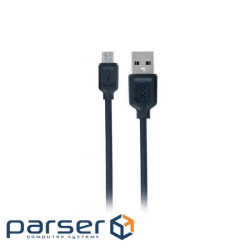 Дата кабель USB 2.0 AM to Micro 5P 1.0m 2.1A black XO (NB36-M-1-BK)