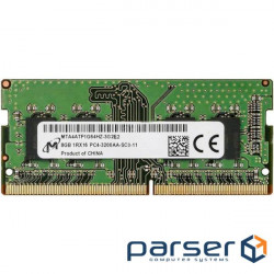 Memory module MICRON SO-DIMM DDR4 3200MHz 8GB (MTA4ATF1G64HZ-3G2E2)