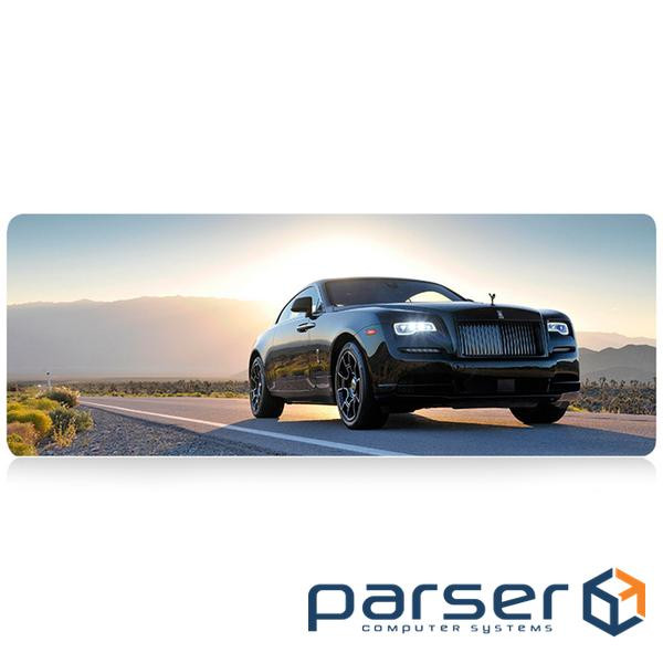 Коврик 300*700 тканинний Rolls-Royce з боковою прошивкою, товщина 2 мм, Black, Пакет (C47372)