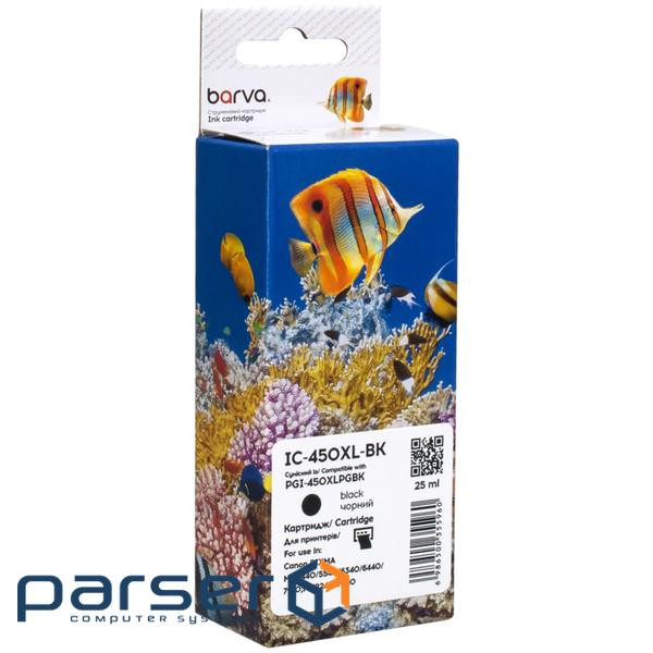 Картридж Barva Canon PGI-450PGBK XL (6434B001) 500 ст, black (IC-450XL-BK)