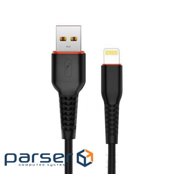 Кабель SkyDolphin S54L Soft USB - Lightning (M/M), 1 м , Black (USB-000428)
