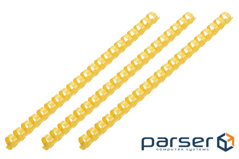 Пластикові пружини для біндера 2E, 51мм, жовті, 50шт (2E-PL51-50YL) (2E-PL51-50YL)