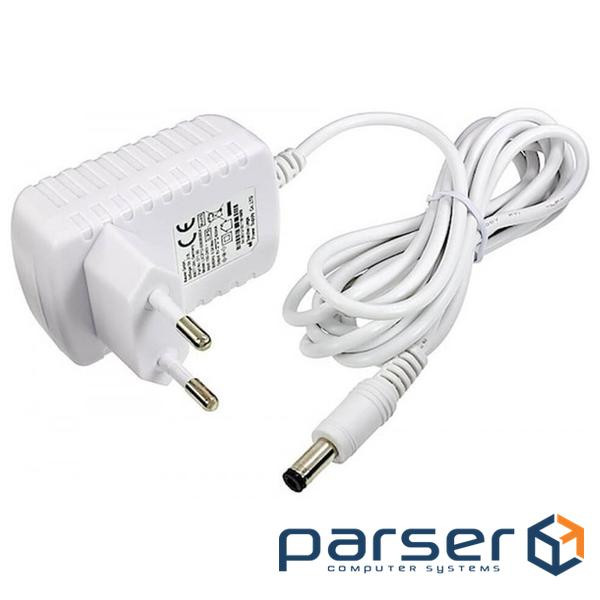 Імпульсний блок живлення 12В 1,5А (18Вт) штекер 5.5 / 2.5 довжина 1,2 м, Q50, White (CBY-1215) , Q50, White (CBY-1215)