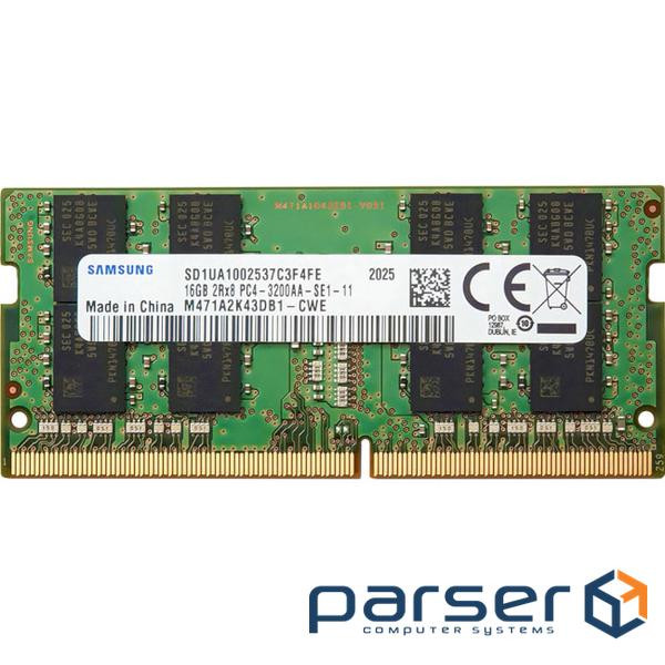 Модуль пам'яті SAMSUNG SO-DIMM DDR4 3200MHz 16GB (M471A2K43DB1-CWE)