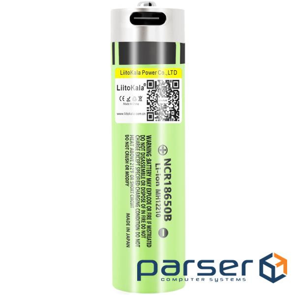 Акумулятор 18650 LiitoKala, USB-34B, 3400mAh, 3.7 li-ion battery, 1 pcs вбуд. USB для (Lii-USB-34B)