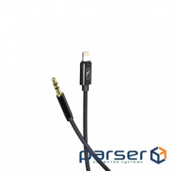 Кабель SkyDolphin SR26 Braided Wire 3.5 мм - Lightning (M/M), 1 м , Black (SDAUX-000069)