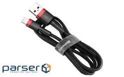 Кабель Baseus Cafule USB 2.0 to Lightning 1.5A 2M Чорний/Червоний (CALKLF-C19) (CALKLF-C19 2м) )