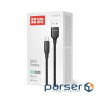 Дата кабель USB 2.0 AM to USB-C 1.0m 3A TPE embossed black ColorWay (CW-CBUC101-BK)