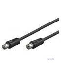 Antenna cable RF: Coaxial M / F 5.0m, 75 Ohm D = 4.5mm 2xS Nickel, black (75.01.1723-40)