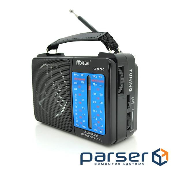 Радіоприймач GOLON RX-A06AC, LED, 2x3W, FM радіо, корпус пластмас, Black, BOX