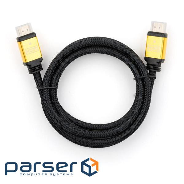 Кабель мультимедійний HDMI to HDMI 3.0 m V2.0 metal Vinga (VCPDCHDMI2VMM3BK)