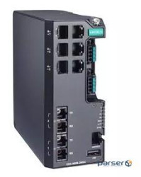 Керований комутатор Ethernet, 6 портів 10/100BaseT(X), 2 порти 100BaseFX multi (EDS-4008-2MSC-LV)