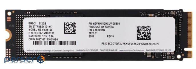 SSD M.2 (2280) 512GB Samsung BM9C1 (PCIe 4.0/NVMe) (MZVMX512HCLV-00B00)