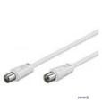 RF antenna-extender cable: Coaxial M/F 10.0m, 75 Ohm D=5.0mm 2xShielded 70dB, white (75.01.1514-24)