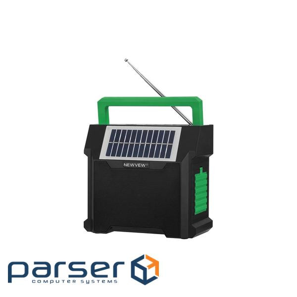 Акустична система NEWVEW NV-9153 Solar Panel/BT/USB/TF/FM Green (NWVW-NV-9153-GN)
