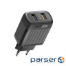Зарядний пристрій Promate BiPlug-QC3 Black (biplug-qc3.eu-bk)