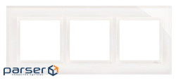 Рамка Premium NATURE 3x, стекло белое (DRN3/70)