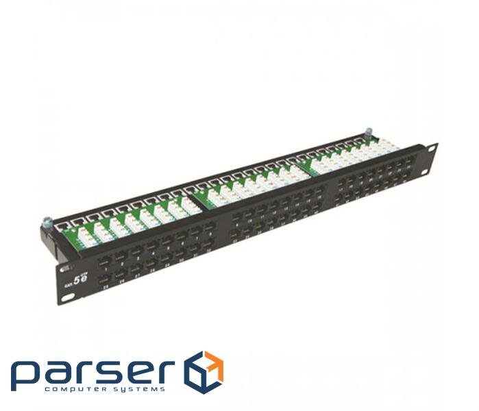 Патч-панель 19 48xRJ-45 UTP cat. 5е , DUAL type, 1U Merlion (ML-2264-CAT.5E)