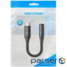 Перехідник USB-C to 3.5mm M black Vention (BIIBA)