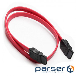 Кабель VOLTRONIC SATA 0.45м, прямий без клямки, червоний (YT-CIB-0.45)