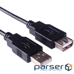USB cable AM-AF (prodovjuvach), 2.0 m black (KDUSB2004-2M)