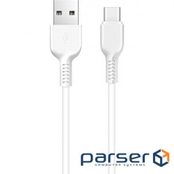 Cable HOCO X13 Easy charged USB-A to Type-C 1m White (6957531061199)