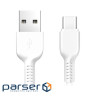 Кабель HOCO X13 Easy charged USB-A to Type-C 1м White (6957531061199)