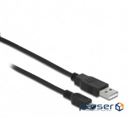Device cable USB2.0 A-mini 5p M/M 1.0m, AWG28 2xShielded D=4.0mm Cu, black (70.08.2273-1)