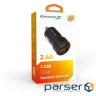 Зарядний пристрій Grand-X 1xUSB 2.4A car adapter black (CH-20B)