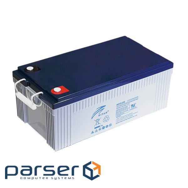 Акумуляторна батарея GEL RITAR DG12-230, Gray Case, 12V 230.0Ah (521 х 269 х 209) Q1 / 25