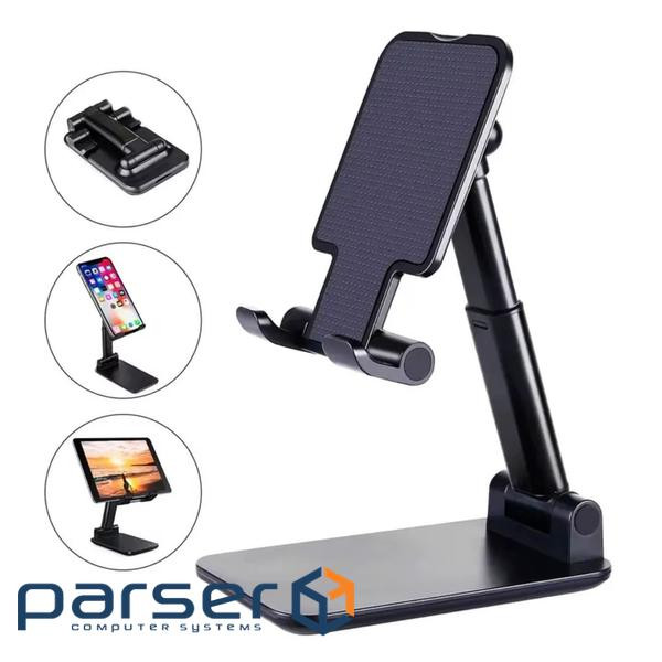 Підставка тримач Dynamode складна для смартфона, планшета до 12,9", пластик+мета (Phone Stand black) (Phone Stand black)