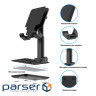 Підставка тримач Dynamode складна для смартфона, планшета до 12,9", пластик+мета (Phone Stand black) (Phone Stand black)