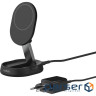 Зарядний пристрій Belkin 15W Magnetic Stand Qi2 20W adapter USB-C black (WIA008VFBK)