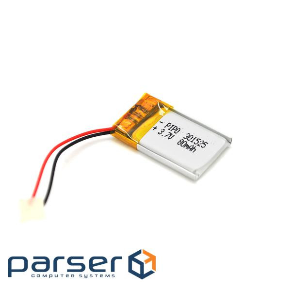 Літій-полімерний акумулятор 3*15*25mm (Li-ion 3.7В 80мА&middot,ч) (301525) ) (301525)