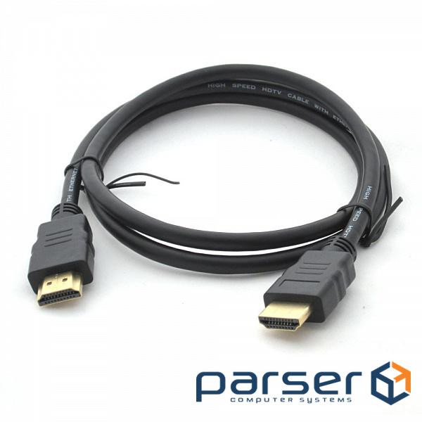Кабель мультимедійний HDMI to HDMI 0.8m v1.4, OD-7.5mm Merlion (YT-HDMI(M)/(M)HS-0.8m)