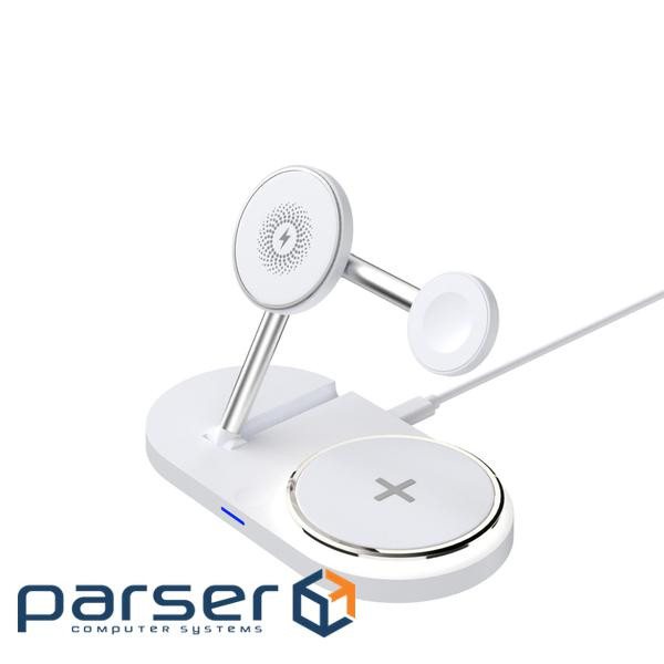 Зарядний пристрій Armorstandart Wireless Charging H101 3 in 1 Magnetic White (ARM78102)