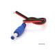 Роз'єм живлення DC-M (D 5,5x2,1мм) => кабель довжиною 30см black-red , Blue Plug OEM (YT-DC-M-30 Blue)