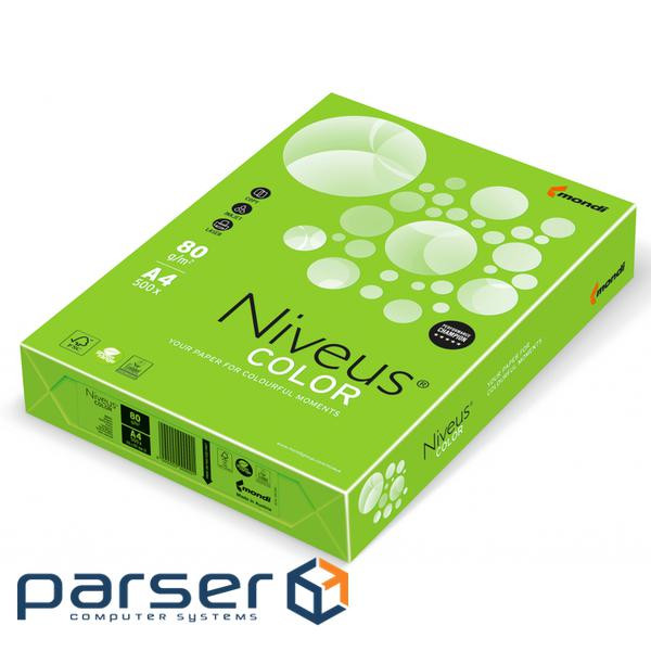 Папір Mondi Niveus COLOR NEON Green A4, 80g, 500sh (A4.80.NVN.NEOGN.500)