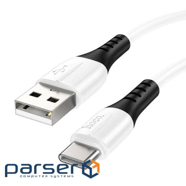 Кабель HOCO X82 USB to Type-C 3A, 1m, silicone, silicone connectors, White (6931474768582)
