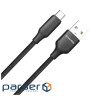 Дата кабель USB 2.0 AM to USB-C 2.0m 3A TPE embossed black ColorWay (CW-CBUC102-BK)