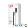 Дата кабель USB 2.0 AM to USB-C 2.0m 3A TPE embossed black ColorWay (CW-CBUC102-BK)