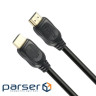 Кабель HDMI (M) - HDMI (M), 5 м, Black, ColorWay, V2.0, 4K / 60 Гц (CW-CBHD080-BK)