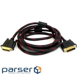 Кабель MERLION DVI 10м Red/Black (YT-DVI(M) (M)NY/RD-10M) (YT-DVI(M)/(M)NY/RD-10m)