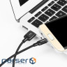 Кабель HOCO X14 USB to Micro 2A, 2m, nylon, aluminum connectors, Black (6957531062905)