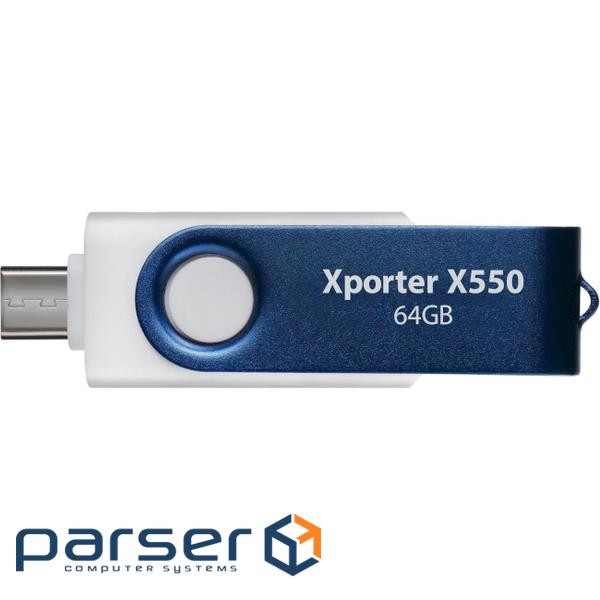 Флешка PATRIOT Xporter X550 USB/USB-C3.2 64GB (PS64GX550AAD)