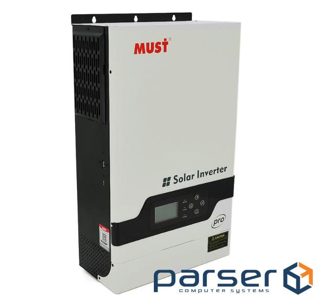 Гібридний інвертор MUST PH18-5248PRO, 5200W, 48V, струм заряду 1-60А, 160-275V, MPPT (80А, 450 Vdc),