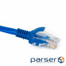 Патч-корд 0.25 м, UTP, Blue, Extradigital, литий, RJ45, кат.5е (KBP1764)