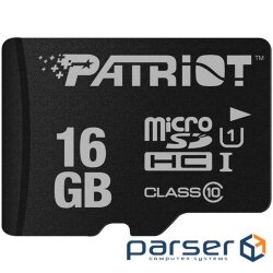 Карта пам'яті PATRIOT 16 GB microSDHC UHS-I LX (PSF16GMDC10)