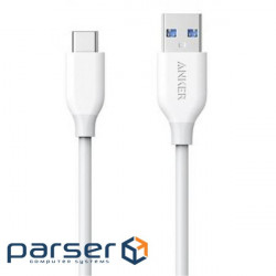 Дата кабель USB 2.0 AM to Type-C 0.9m Powerline Select+ White Anker (A8022H21)